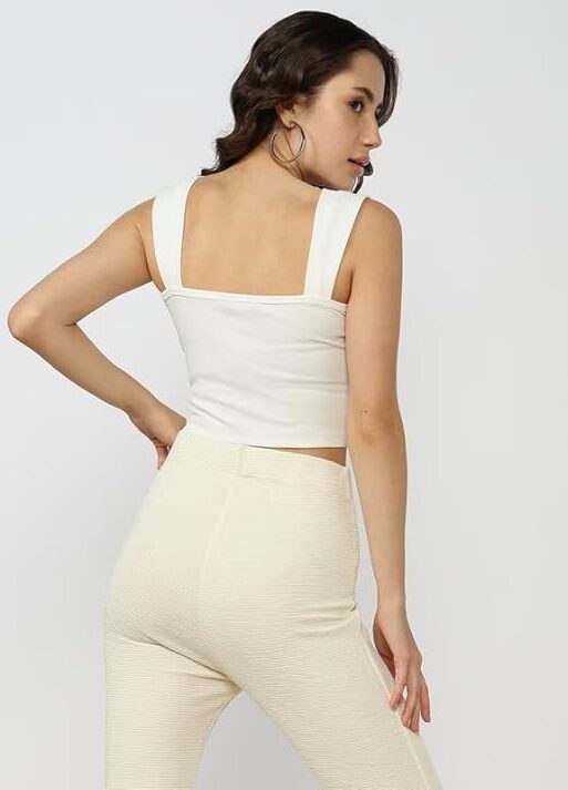 Premium Valentino Made Stylish Bow Pleated Crop Top