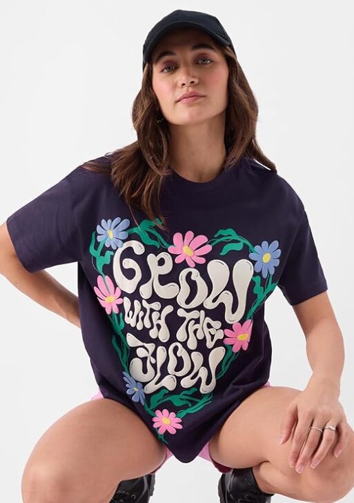 Grow with The Flow Women Oversized T-Shirts