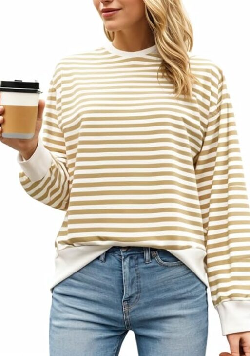 Women Striped T-Shirt || T-Shirt for Women || Full Sleeve T Shirt