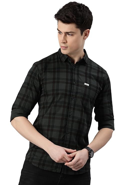 Small Checkered Slim Fit Cotton Casual Shirt