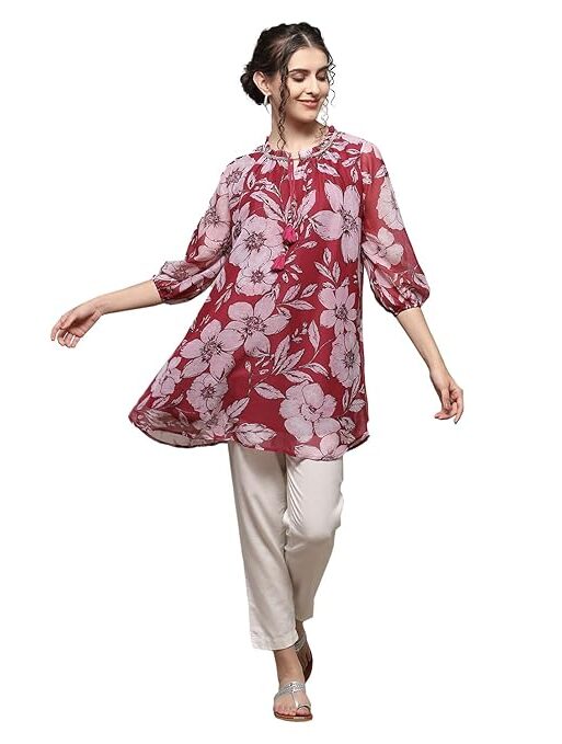 Polyester Straight Printed Top