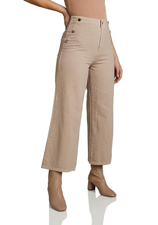 Women's High Waist Denim Culottes