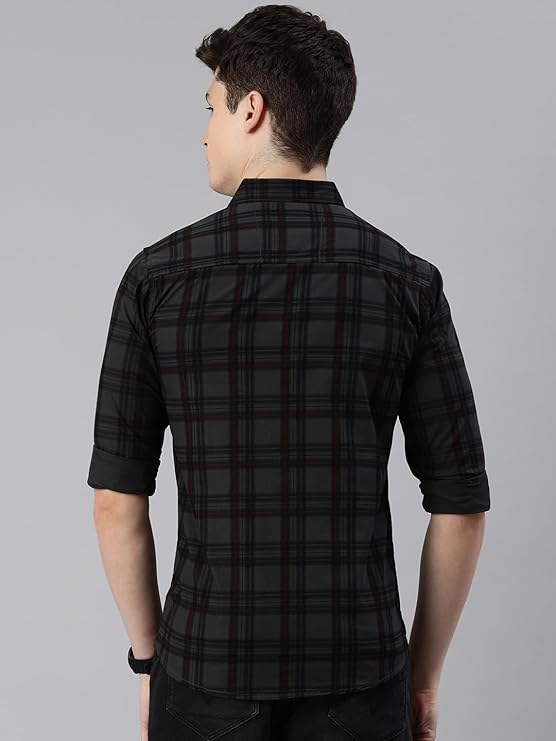Small Checkered Slim Fit Cotton Casual Shirt - Image 2