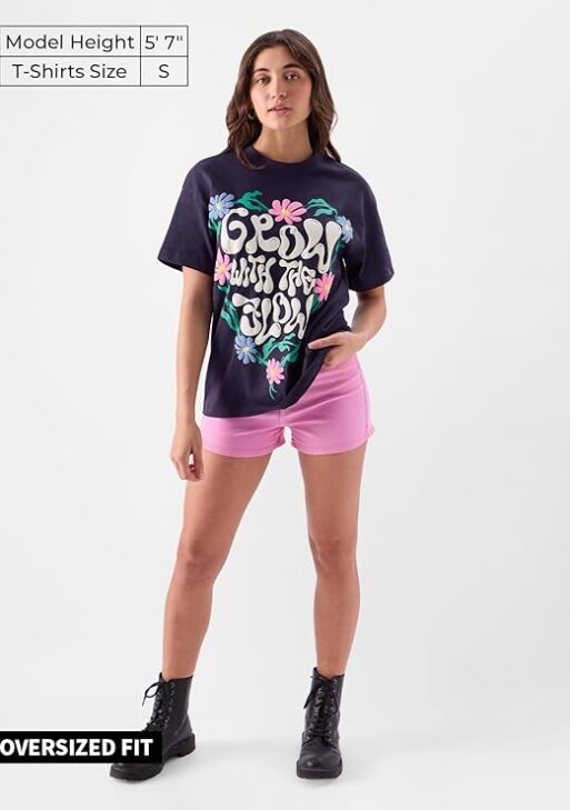Grow with The Flow Women Oversized T-Shirts