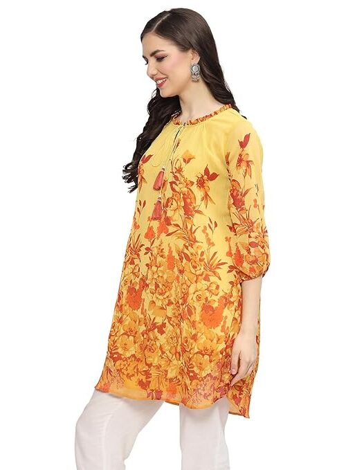 Polyester Straight Printed Top