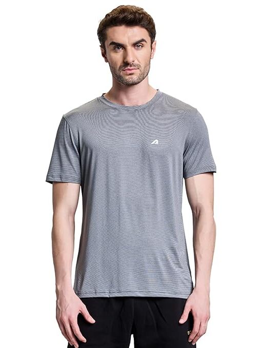 Gym Regular Fit T Shirt for Men Round Neck