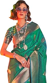 Women's Banarasi Silk Bagh Woven Design Saree With Unstitched Blouse Piece