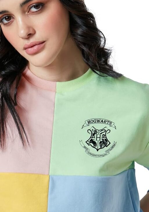 Colour Block Women and Girls|Full Sleeve| Loose fit Graphic Printed