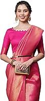 Women's Banarasi Silk Woven Design Saree With Unstitched Blouse Piece