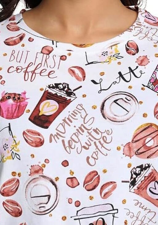 Regular Fit Printed Half Sleeves T-Shirt for Women