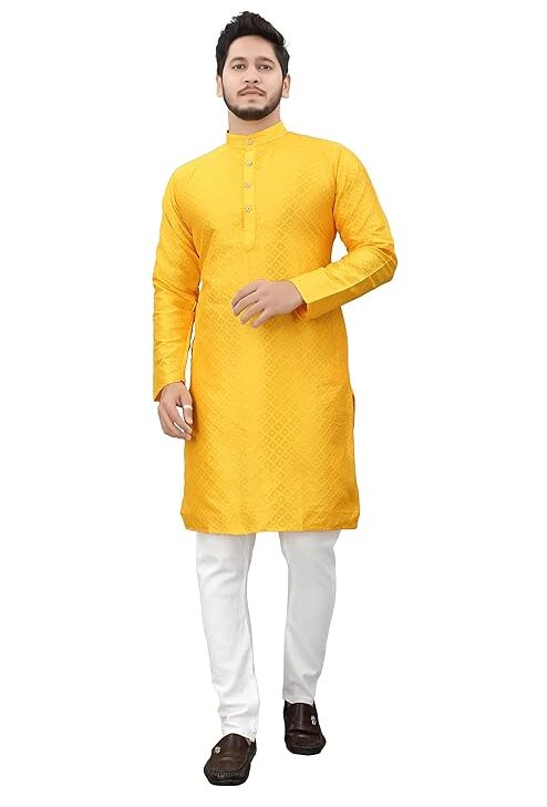 Premium Cotton Blend Jacquard Kurta | Ethnic Wear