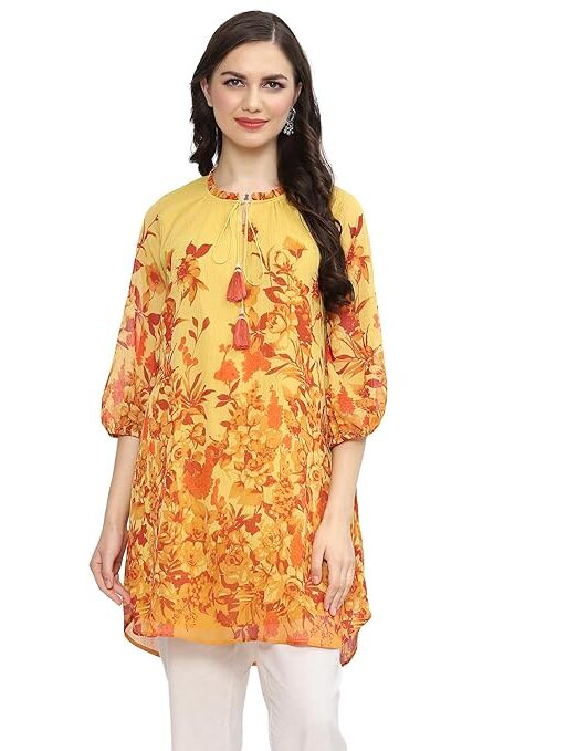 Polyester Straight Printed Top