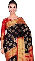 Women's Kanjivaram Silk Saree With Blouse Piece